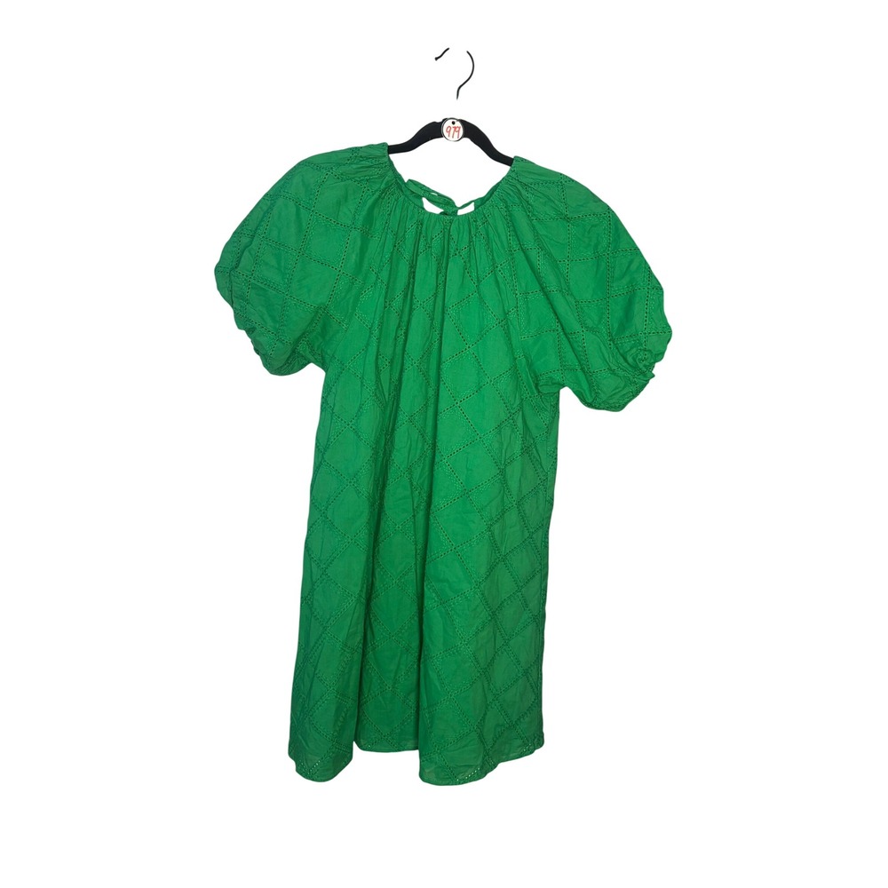 Tuckernuck Hyacinth House Green Eyelet Puff Sleeve Mini Dress (MSRP: $178) Small - Picture 3 of 9
